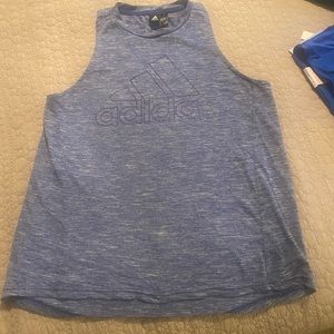purple Adidas workout shirt
